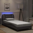 Vidaxl bedframe met led zonder matras hvar grijs 90x190 cm