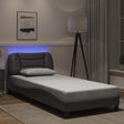 Vidaxl bedframe met led zonder matras hvar grijs 90x200 cm