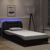 Vidaxl bedframe met led zonder matras hvar zwart 100x200 cm