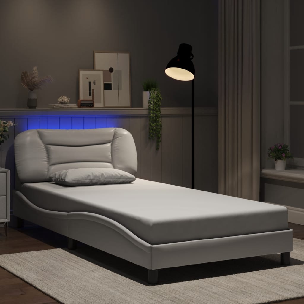 Vidaxl bedframe met led zonder matras hvar wit 100x200 cm