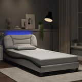 Vidaxl bedframe met led zonder matras hvar wit en zwart 100x200 cm