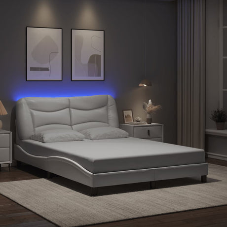Vidaxl bedframe met led zonder matras hvar wit 120x200 cm