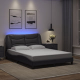 Vidaxl bedframe met led zonder matras hvar grijs 140x200 cm