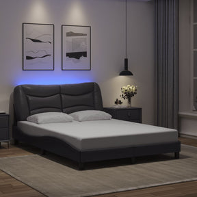 Vidaxl bedframe met led zonder matras hvar grijs 140x200 cm