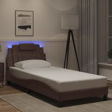 Vidaxl bedframe viana met led zonder matras bruin 80x200 cm