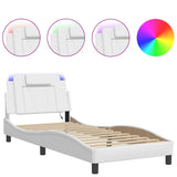 Vidaxl bedframe viana met led zonder matras wit 90x200 cm