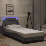 Vidaxl bedframe viana met led zonder matras grijs 90x200 cm