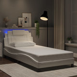 Vidaxl bedframe viana met led zonder matras wit 100x200 cm