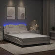Vidaxl bedframe viana met led zonder matras wit 140x190 cm