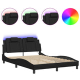 Vidaxl bedframe viana met led zonder matras zwart 140x200 cm