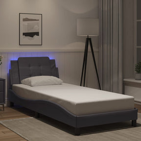 Vidaxl bedframe met led zonder matras zadar grijs 90x190 cm