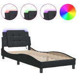 Vidaxl bedframe met led zonder matras zadar zwart 90x200 cm