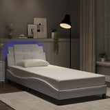 Vidaxl bedframe met led zonder matras zadar wit 90x200 cm