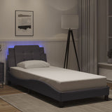 Vidaxl bedframe met led zonder matras zadar grijs 90x200 cm