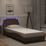 Vidaxl bedframe met led zonder matras zadar bruin 100x200 cm