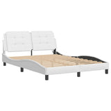 Vidaxl bedframe met led zonder matras zadar wit 140x190 cm