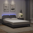 Vidaxl bedframe met led zonder matras zadar grijs 140x190 cm