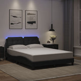 Vidaxl bedframe met led zonder matras zadar zwart 140x200 cm