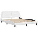 Vidaxl bedframe met led zonder matras zadar wit 160x200 cm