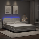 Vidaxl bedframe met led zonder matras zadar wit 160x200 cm