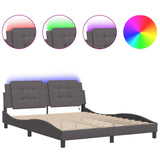 Vidaxl bedframe met led zonder matras zadar grijs 160x200 cm