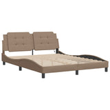 Vidaxl bedframe met led zonder matras zadar cappuccino 160x200 cm