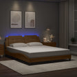 Vidaxl bedframe met led zonder matras zadar cappuccino 160x200 cm