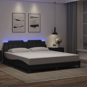 Vidaxl bedframe met led zonder matras zadar zwart 180x200 cm