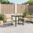 Vidaxl 3-delige tuinset met kussens poly rattan beige