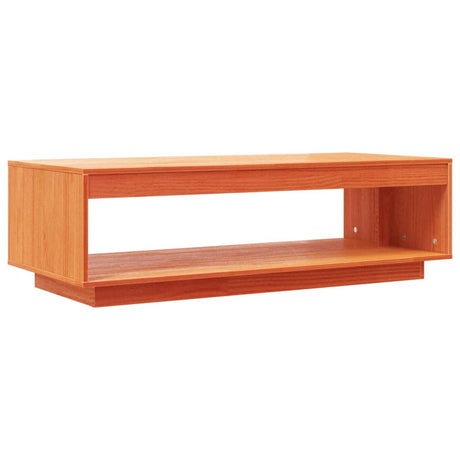 Vidaxl salontafel 110x50x33,5 cm massief grenenhout wasbruin