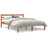 Vidaxl bedframe zonder matras massief grenenhout wasbruin 120x190 cm