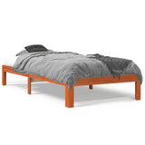 Vidaxl bedframe zonder matras massief grenenhout wasbruin 75x190 cm