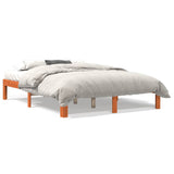 Vidaxl bed met matras massief grenenhout wasbruin 140x190 cm