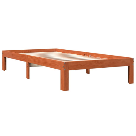 Vidaxl bedframe zonder matras massief grenenhout wasbruin 100x200 cm