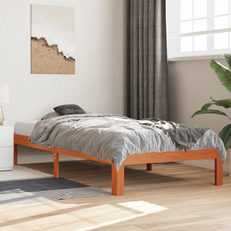 Vidaxl bedframe zonder matras massief grenenhout wasbruin 100x200 cm