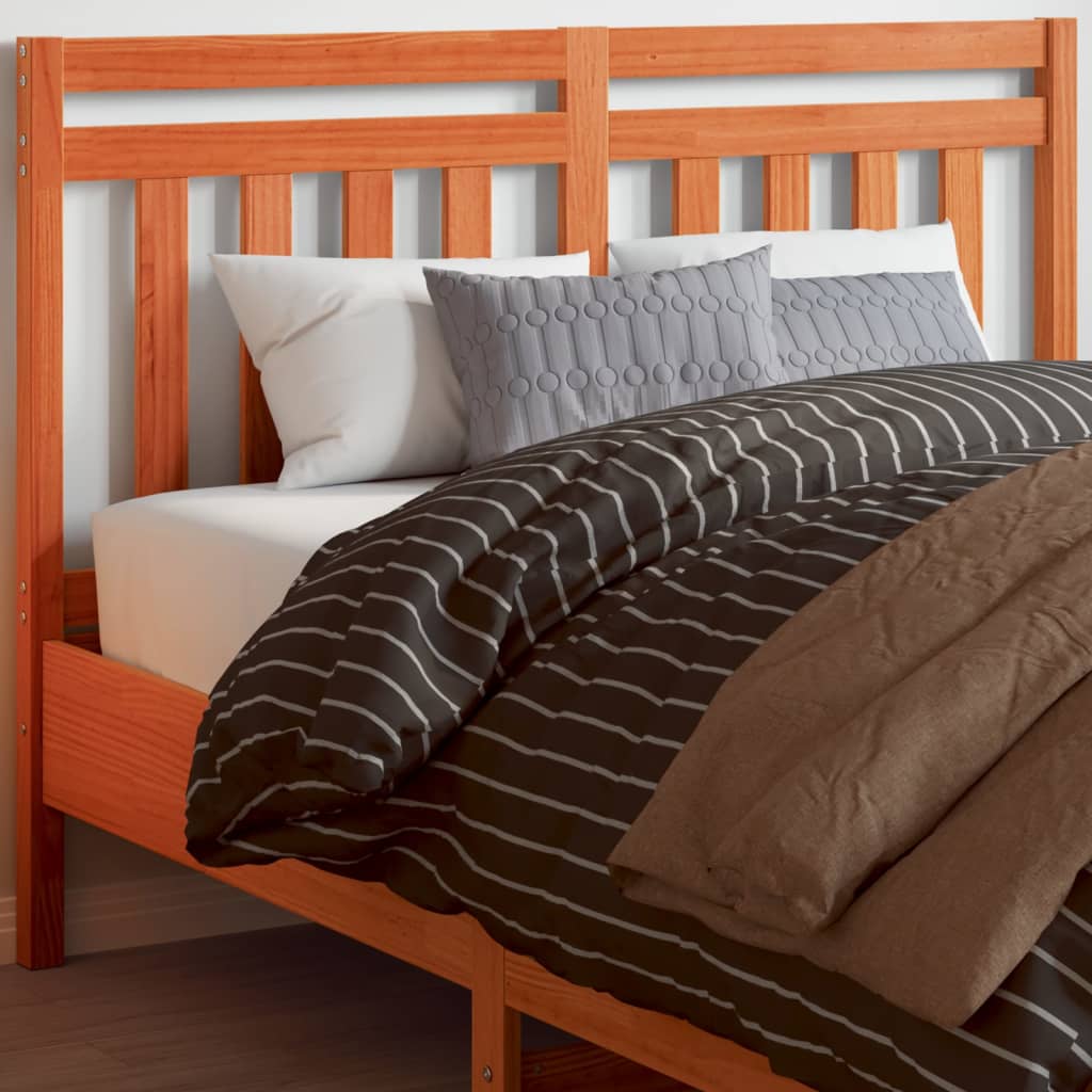 Vidaxl hoofdbord 135 cm massief grenenhout wasbruin