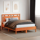Vidaxl hoofdbord 135 cm massief grenenhout wasbruin