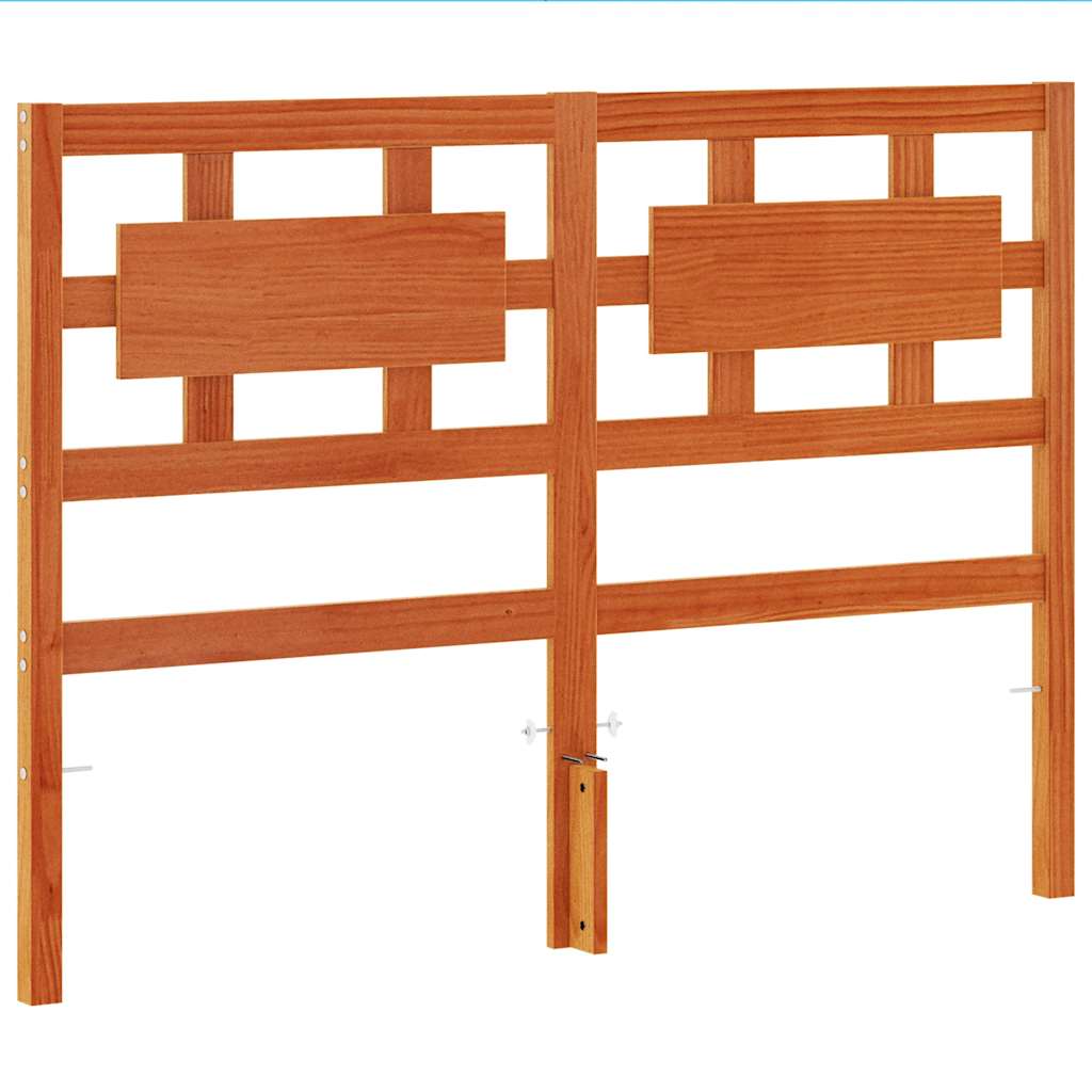Vidaxl hoofdbord 135 cm massief grenenhout wasbruin