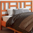 Vidaxl hoofdbord 135 cm massief grenenhout wasbruin