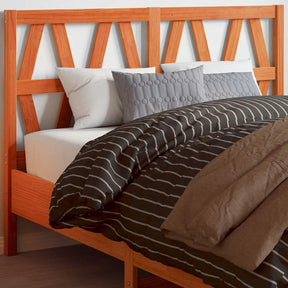 Vidaxl hoofdbord 135 cm massief grenenhout wasbruin
