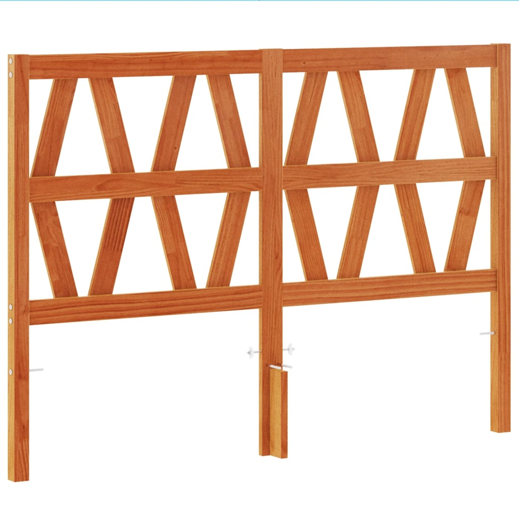 Vidaxl hoofdbord 160 cm massief grenenhout wasbruin