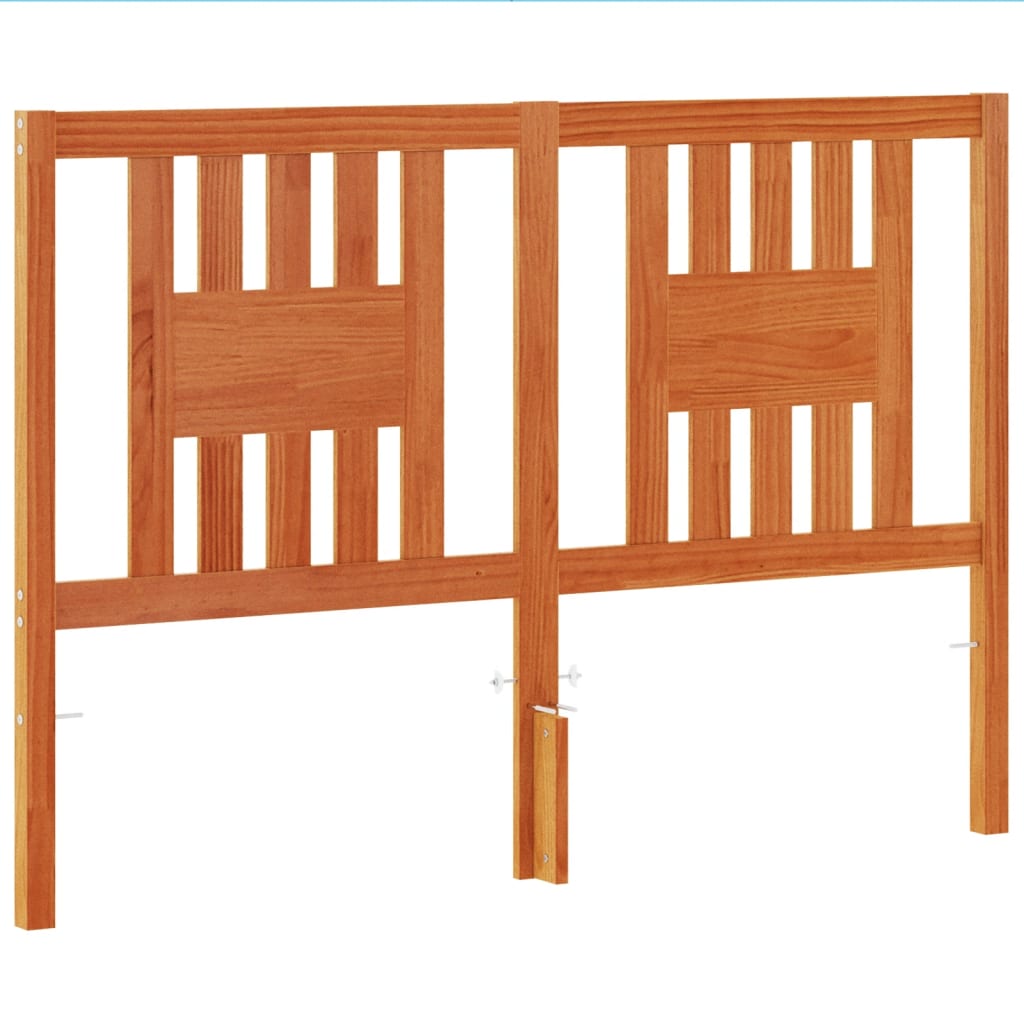 Vidaxl hoofdbord 140 cm massief grenenhout wasbruin
