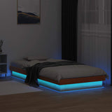 Vidaxl bedframe met led massief grenenhout wasbruin 90x200 cm