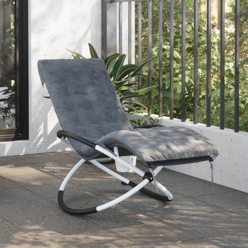 Vidaxl Lounger Kissen 160x50x10 cm kunstsuède grau