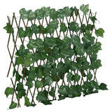 Vidaxl feuille de raisin de plante artificielle sur la latte extensible 190x60 cm vert