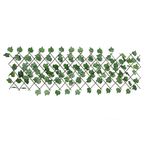 Vidaxl kunstplant druivenblad op latwerk uittrekbaar 180x60 cm groen