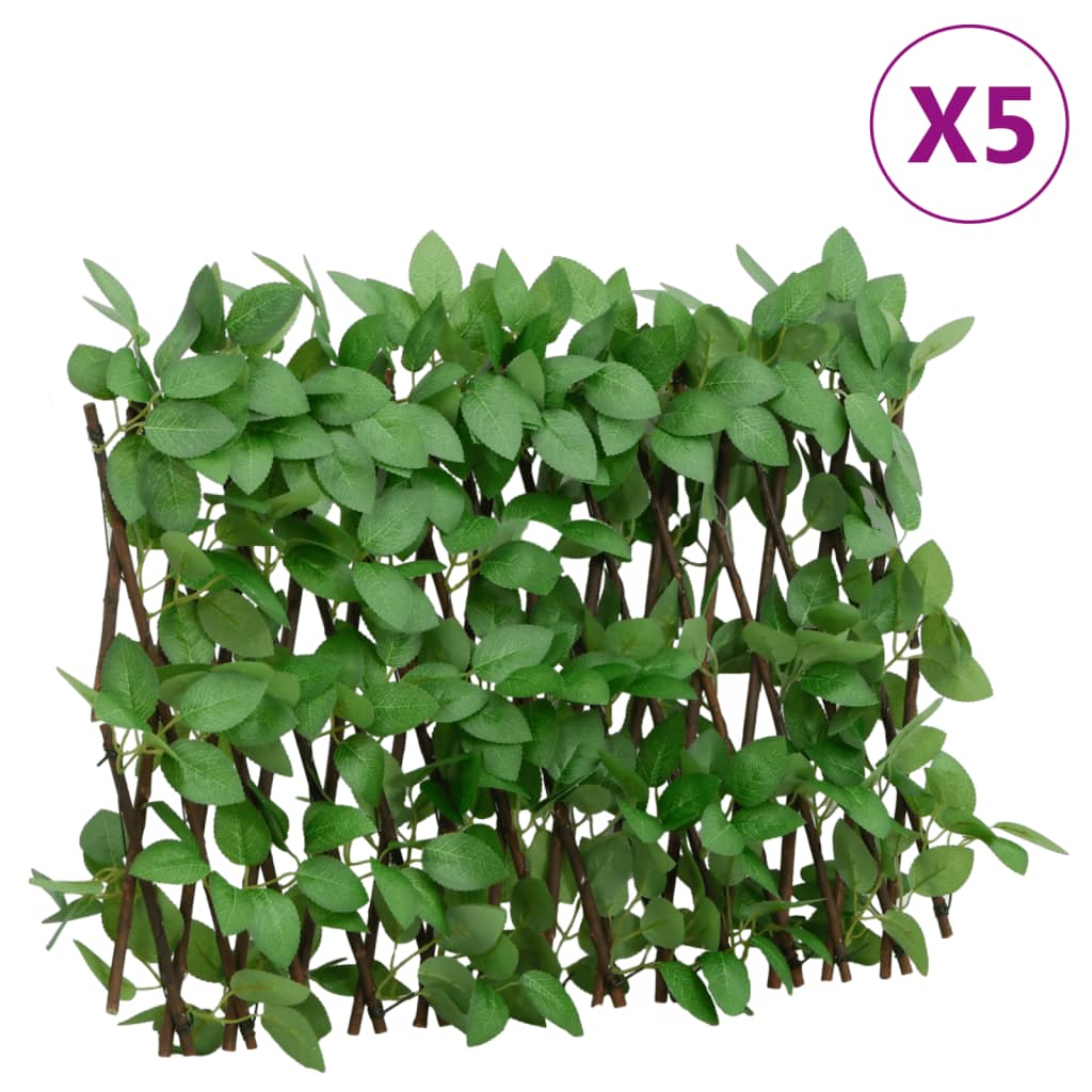 Vidaxl Umetna rastlina Ivy na Latwerk 5 St sega 180x30 cm zelena