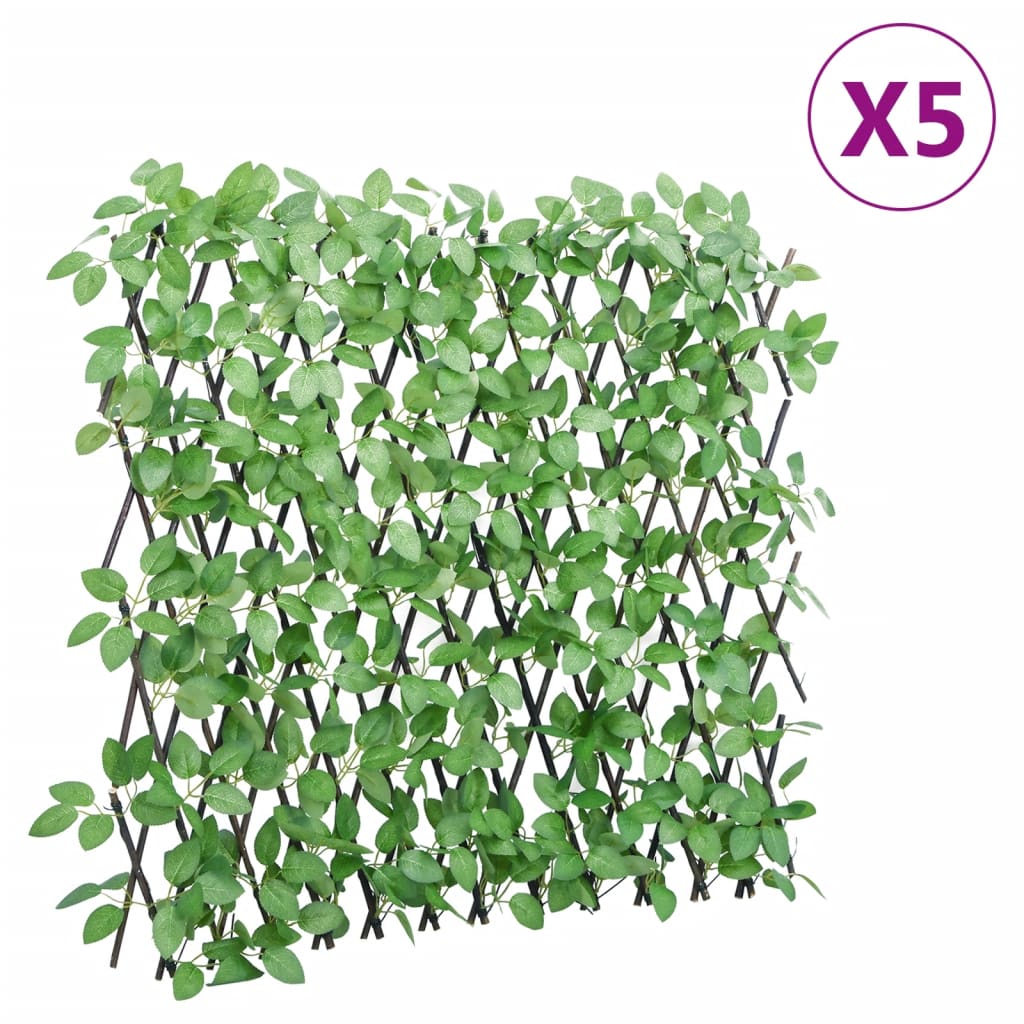 VIDAXL Künstliche Pflanze Ivy auf Latwerk 5 ST erstreckt sich 180 x 65 cm Grün