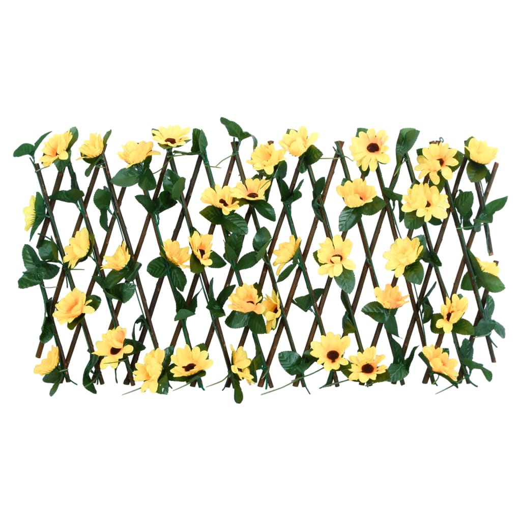 Vidaxl plante artificielle Ivy sur latwerk extrable 180x20 cm jaune