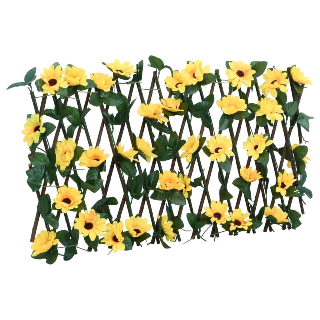 Vidaxl Ivy di pianta artificiale su latwerk 5 pezzi estensibili 180x20 cm giallo